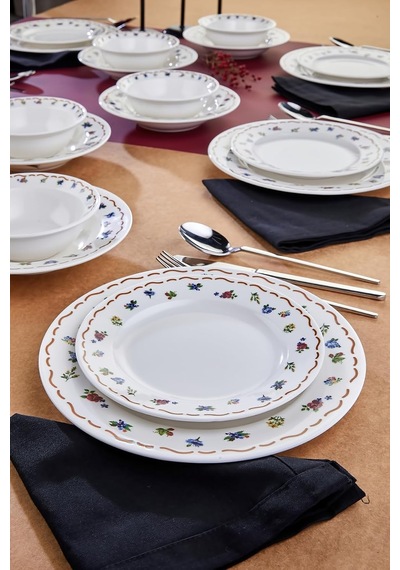 Meadow 24 Parça Porselen Yemek Takımı, Çok Renkli, Model Ckr4801 Diğer
