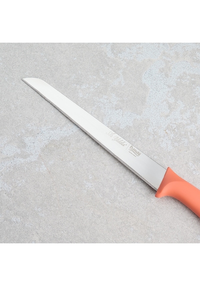 Aryıldız Mira Tırtıklı Ekmek Bıçağı Somon 17 Cm Renkli