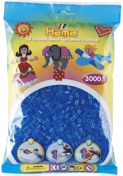 3.000'Lik Hama Midi Boncuk - Şeffaf Mavi