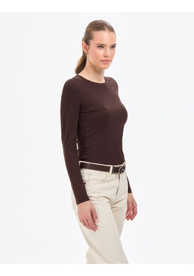 Pierre Cardin Kadın Kahverengi Bluz Örme 50317061-vr029 Kahverengi