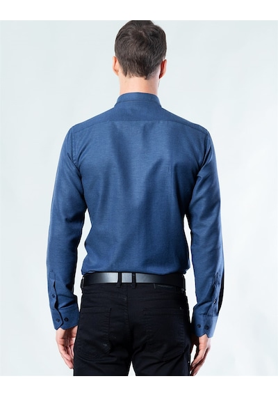 Tudors Modern Slim Fit Dar Kesim Armürlü Erkek Gömlek MD17004-203 Lacivert Tudors Modern Slim Fit Dar Kesim Armürlü Erkek Gömlek MD17004-203 Lacivert