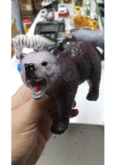 Plastik Oyuncak Hayvan Büyük Boz Ayı Brown Bear 17 Cm