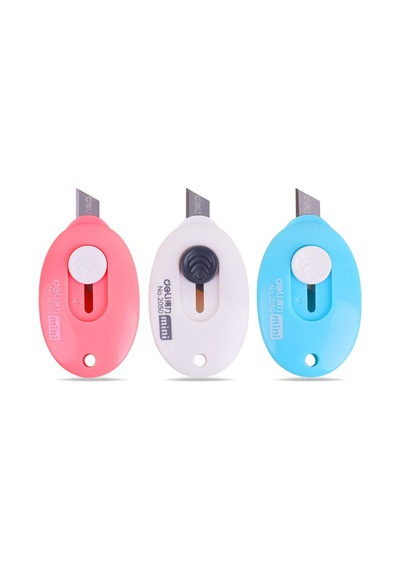 3 Adet Çok Amaçlı Çelik Bıçaklı Mini Tekli Falçata Maket Bıçağı