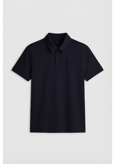 Tommy Life Lacivert Basic Logolu Standart Kalıp Triko Polo Yaka Erkek T-shirt - 87748 Lacivert