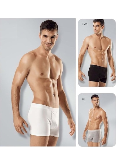 9 Lu Erkek Likralı Boxer - Karışık - L-3 KARIŞIK