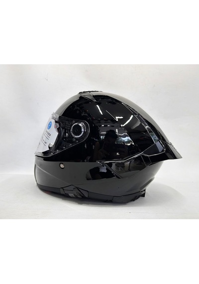 Mt Thunder 4sv R Pure Parlak Siyah Şefaf Vizörlü Kask - Iç Güneş Vizörlü Sİyah