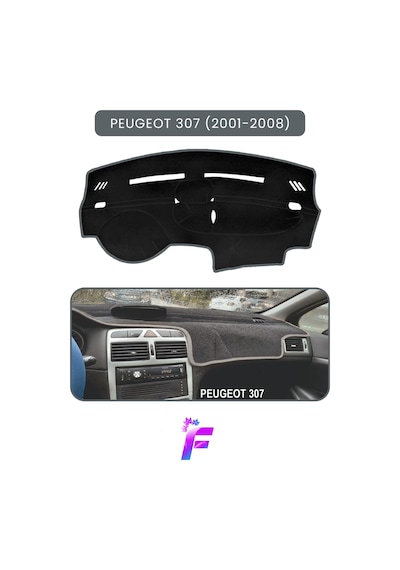 Peugeot 307 2001-2008 Araca Özel Torpido Örtüsü Ön Göğüs Kılıfı Tam Koruma Oto Aksesuar T92