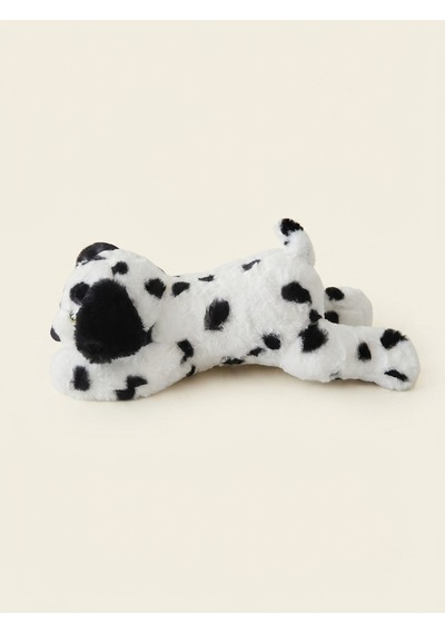 Peluş Yatan Dalmaçyalı Köpek-50 Cm Siyah-beyaz