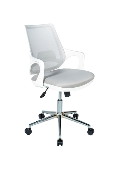 Ofisbazaar Buya Beyaz Fileli Çalışma Koltuğu Ergonomik Şef Ve Toplantı Koltuğu Gri Gri