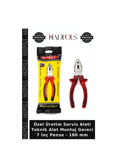 Özel Üretim Servis Aleti Teknik Alet Montaj Gereci 7 İnç Pense - 180 Mm
