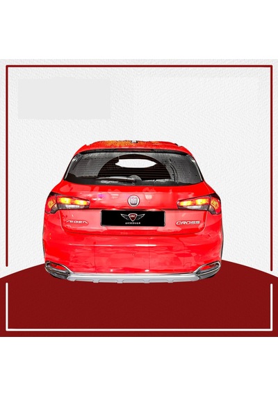 Fiat Uyumlu Egea Hb Cross Arka Tampon Reflektör Çıtası Paslanmaz Çelik