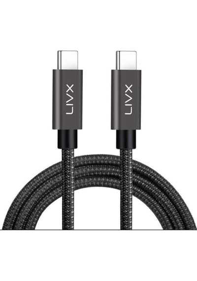 Type-c To Type-c Usb 3.1 Gen2 10 Gbps 4k 60hz Hızlı Şarj Data Ve Görüntü Aktarım Kablosu Örgülü Gn 50 Cm Diğer