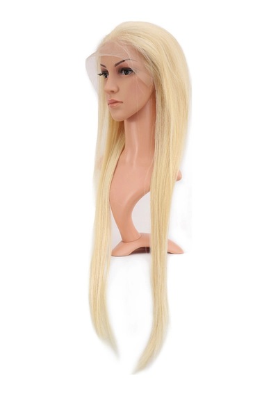 Gerçek Front Lace Düz Platin Tül Peruk / 80/85cm Renkli