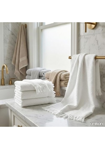 Tr 6 Li Jelena El Havlusu Seti 50x90 Cm - Yuzde 100 Pamuk Puskullu Havlu Yumusak Ve Emici Otel Spa Banyo Mutfak Icin Oek Diğer
