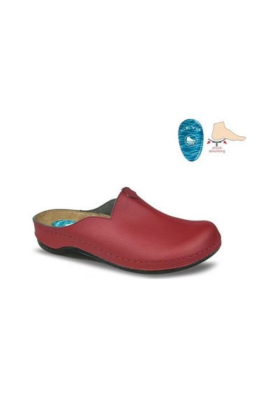 Ceyo 9946-5 Topuk Jelli Anatomik Taban Kadın Terlik Kırmızı 36-40 Kırmızı