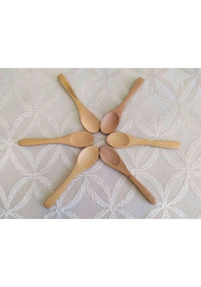 Bambu 6lı Mama Kaşık Küçük Royaleks-45336 Ahşap - Şeffaf