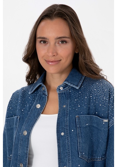 U.s. Polo Assn. Kadın Mavi Gömlek Jean 50312347-dn0022 Mıd Blue