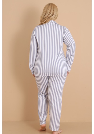 Wordex Mirano 9851 Uzun Kollu Şardonlu Soft Kışlık Düğmeli Büyük Beden Kalpli Kadın Pijama Takımı Gri Wordex Mirano 9851 Uzun Kollu Şardonlu Soft Kışlık Düğmeli Büyük Beden Kalpli Kadın Pijama Takımı Gri