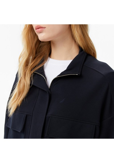 Nautica Kadın Siyah Oversize Sweatshirt Düz 57k614t Siyah