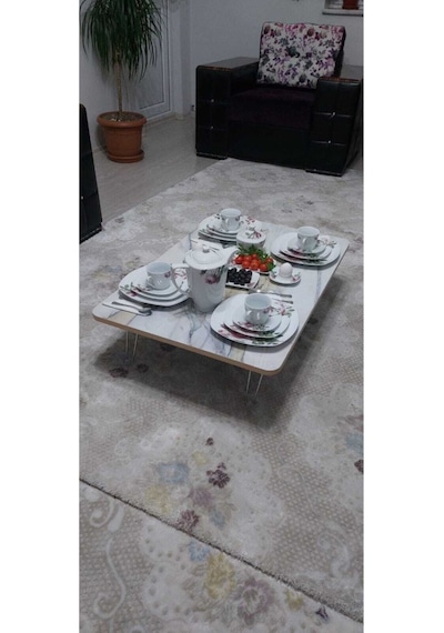 Yeni Model Dikdörtgen Yer Sofrası 70 120 Ahşap