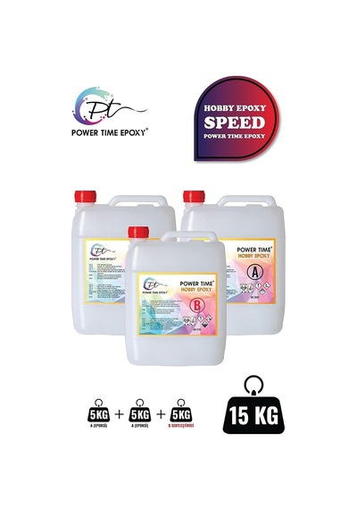 15 Kg Hobby Epoxy Speed/hızlı Kuruma/şeffaf Epoksi Reçine İnce Döküm Hobi Epoksi