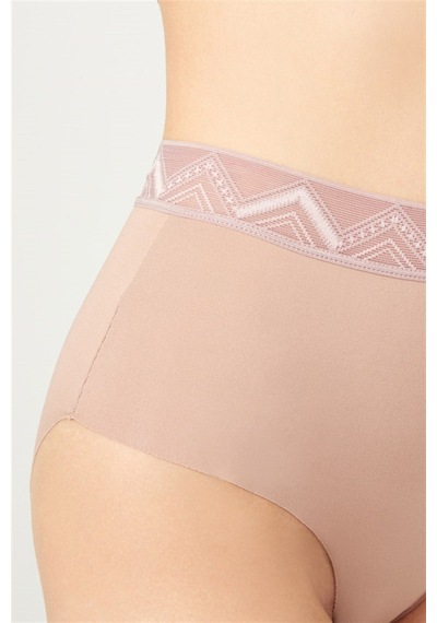 Cottonhill Basic Yüksek Bel Lazer Kesim Bikini Külot 5'li Paket - 2 Model1 Çok Renkli