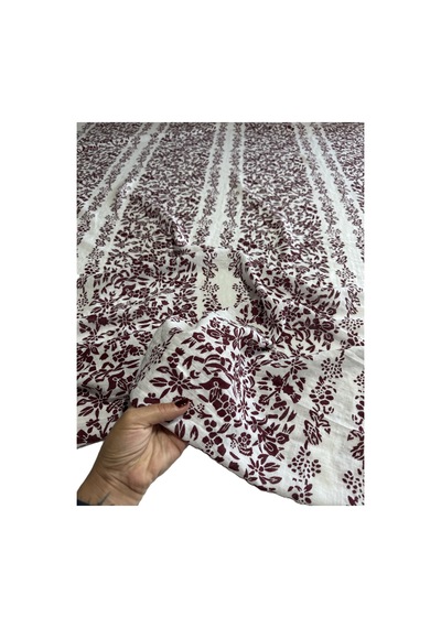 En 150cm Organik Dökümlü Keten Kumaş Elbise, Kimono, Çocuk Giyim Ktn-500 Mürdüm