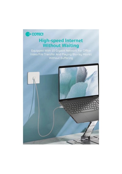 15 Metre Cat7 Ethernet Kablosu 10gbps 600mhz Slim İnce Rj45 Yüksek Hızlı İnternet Modem Kablosu