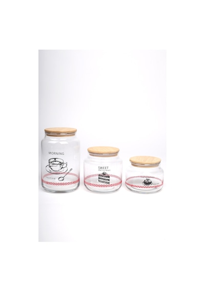Rakle Toskana Jar 3'lü Kavanoz Seti 970 Cc/ 635 Cc/ 430 Cc Renkli