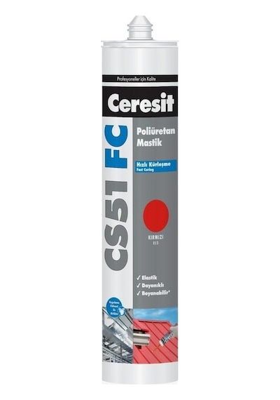 Ceresit Cs 51 Fc İnşaat Poliüretan Mastik 280 Ml Kırmızı Kırmızı