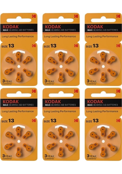 PR 48 13 İşitme Cihaz Pili 6'lı 6 Paket Kodak PR48 Kulak Cihazı P