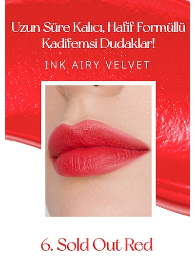 Peripera Ink Airy Velvet Ruj 6 Sold Out Red