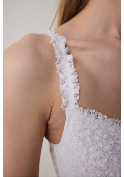 Penti Crinkle Lace Corset Kırık Beyaz Büstiyer