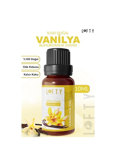 Lofty Vanilya Saf Uçucu Yağ 10ml -%100 Doğal Esansiyel Yağ Buhurdanlık, Difüzör Ve Oda Kokusu İçin Ferahlatıcı Etki Diğer