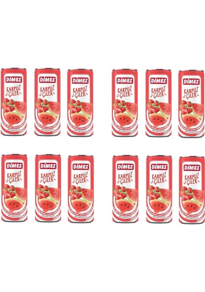 Dimes Karpuz Çilek Aromalı İçecek 250 Ml X 12 Adet