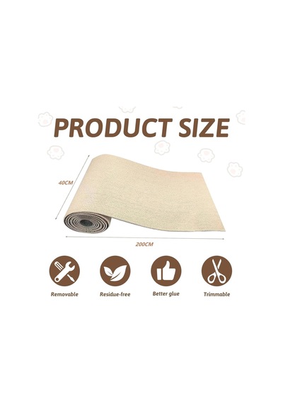 200 Cm X 40 Cm Kendinden Yapışkanlı Kedi Tırmalama Matı, Kendin Yap Kedi Tırmalama Tahtası, Ked