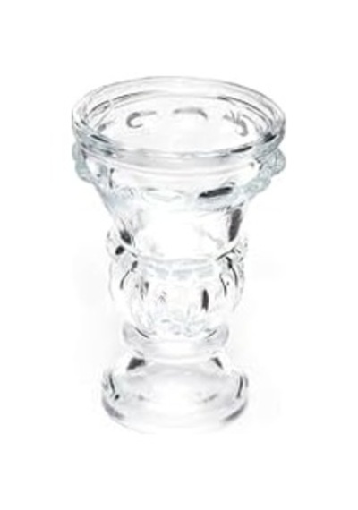 Tekli Kristal Cam Şamdan Mumluk Açık