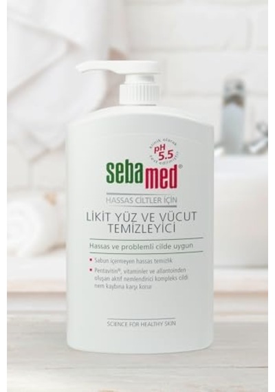 Hassas Ciltler İçin Pentavitin İçerikli Nemlendirici Etkili Yüz Ve Vücut Temizleme Jeli 1000 Ml