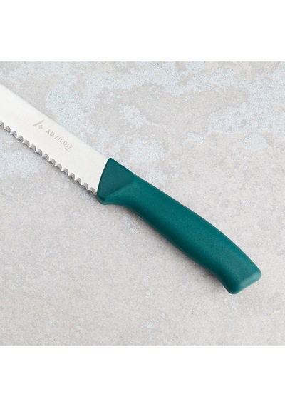Aryıldız Rexa Tırtıklı Ekmek Bıçak Yeşil 19 Cm Renkli