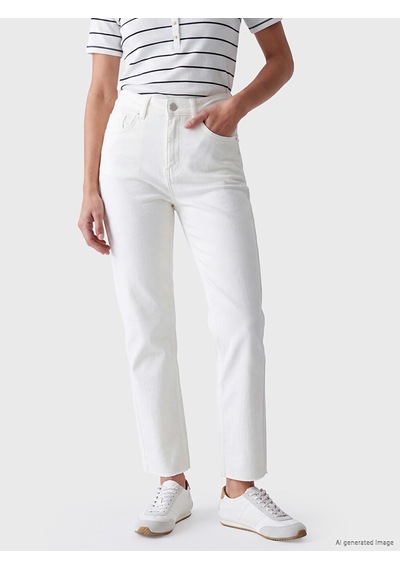 Lcw Jeans Beyaz Yüksek Bel Flare Fit Kadın Jean Pantolon