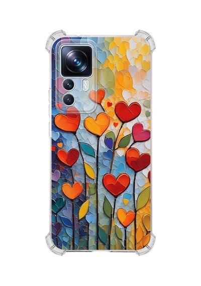 Printify Xiaomi Mi12t Pro İle Uyumlu Düşlerin Dansı Serisi Kökten Sevgi Tasarımlı Uv Baskılı Köşe Korumalı Antişok Kılıf Şeffaf