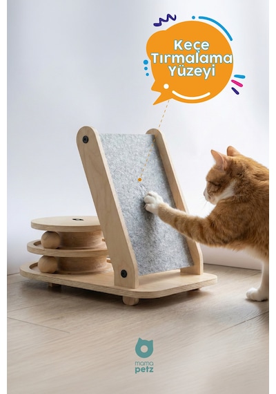 Mamapetz Jolly Notch Kedi Tırmanma Tahtası Ve Oyuncağı