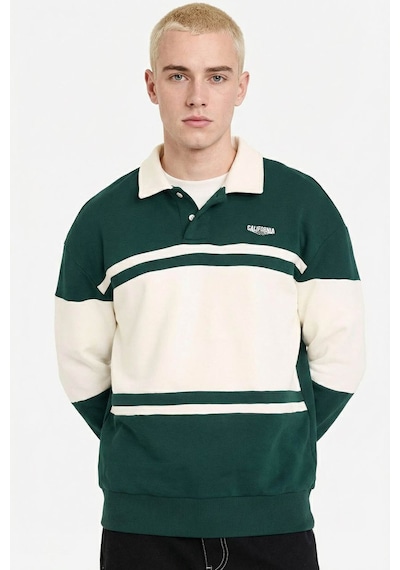 Defacto Boxy Fit Polo Yaka Sweatshirt F8657ax26spgn465 Yeşil-gn465