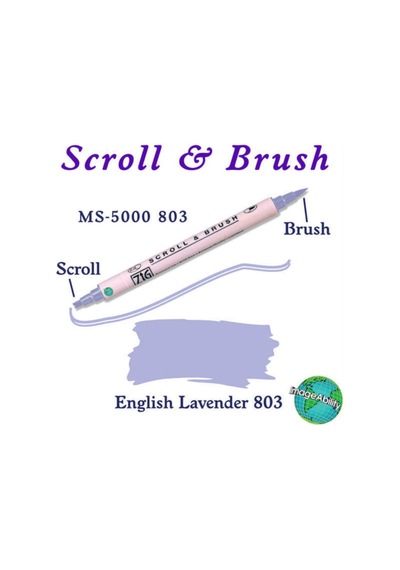 Scroll & Brush Çift Çizgi Ve Fırça Uçlu Kaligrafi Ve Gölgeleme Kalemi 803 English Lavender