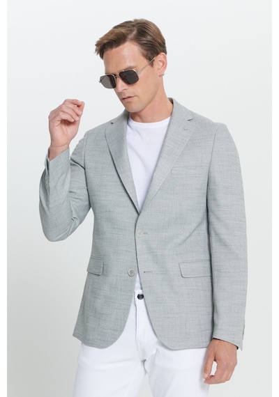 AC&Co / Altınyıldız Classics Erkek Yesıl Slim Fit Dar Kesim Mono Yaka Kapak Cepli Diagonal Esnek Ceket Yesıl AC&Co / Altınyıldız Classics Erkek Yesıl Slim Fit Dar Kesim Mono Yaka Kapak Cepli Diagonal Esnek Ceket Yesıl