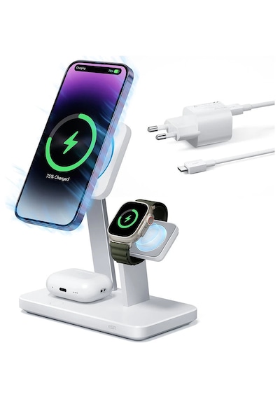 Esr 25w 3 In 1 Şarj Standı Magsafe Soğutuculu Halolock Apple Uyumlu iPhone + A