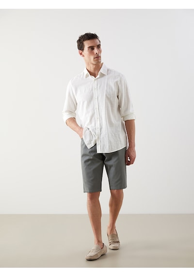 Lcwaıkıkı Classic Gri Slim Fit Erkek Şort