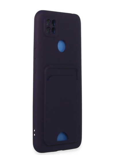 Redmi 9c Kılıf Kelvin Kartvizitli Silikon - Derin Mor İtdark32326