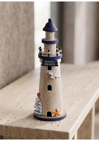 The Mia Retro Marin Deniz Feneri Obje 30 Cm
