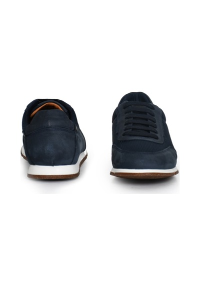 Tuna Hakiki Nubuk Deri/tekstil Lacivert Erkek Sneaker Ayakkabı - X241336 Lacivert